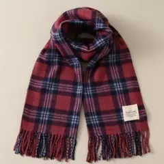 【新品】アフタヌーンティー　大判ストール　タータンチェック　ピンク