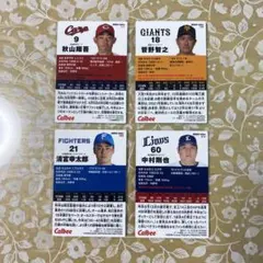カルビー プロ野球 トレーディングカード 4枚セット
