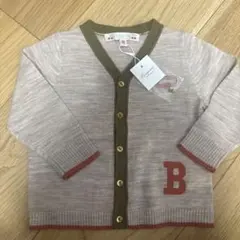 Bonpoint ベージュ・オリーブ カーディガン 12