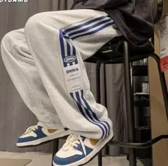 極暖！グレー スウェットパンツ イージーパンツ　柔らか素材　内ボア　男女兼用