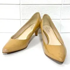 防水☆COLE HAAN パンプス 23.5cm ベージュ ポインテッドトゥのサムネイル