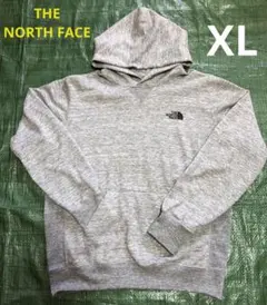 ノースフェイス フード スウェット XLトレーナー グレー パーカー フーディー