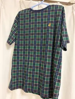 merry jenny チェック柄クマ刺繍Tシャツのサムネイル