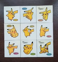 【ピカチュウ祭り】9枚セット ポケモン デコキャラシール②