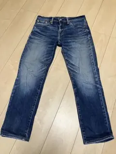 Levi's 511w28ダークブルー ストレートデニムused ダメージ