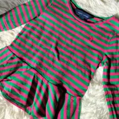 ラルフローレンのボーダー　フリルロンT　115