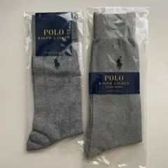 POLO RALPH LAUREN ソックス 2足セット グレー　013のサムネイル