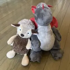 NICI ぬいぐるみ アルマジロ（25cm）、ドラゴン（約30cm）