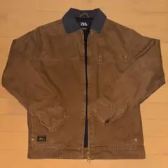 ZARA dnwr. ダック地 ワークジャケット ブラウンのサムネイル
