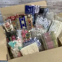 【1セットのみ】　ジャンクジャーナル　コラージュ　素材　布　レース　詰め合わせ