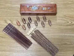 ベトナム製 木製箸と箸置き 10セット