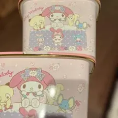 2003年ウサハナ 缶入りWグラス コップ セット売り サンリオ 希少
