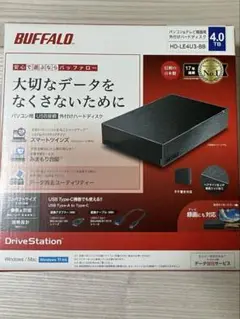 新品　外付けハードディスク 4TB BUFFALO HD-LE4U3-BB
