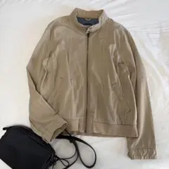 GAP スタンドカラーブルゾン ベージュ メンズ L