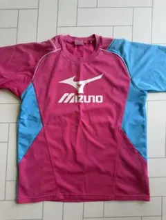MIZUNO ミズノ スポーツTシャツ ピンク×ブルー Sのサムネイル