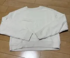 UNIQLOクロップドスウェットシャツ　長袖　オフホワイト　M ユニクロ