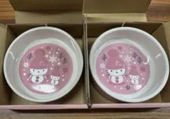 2個セットHello Kitty 雪だるまデザイン 小物　アクセサリー入れ