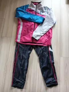 ランニングジャージ上下セット ピンク青