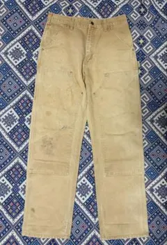 雰囲気抜群 carhartt ダブルニーペインターパンツ 32×32ブラウン