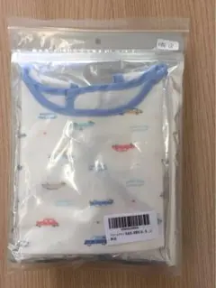 ベビーエプロン 　4セット　長袖 防水 車柄 男の子用 離乳食 お食事用 ブルー