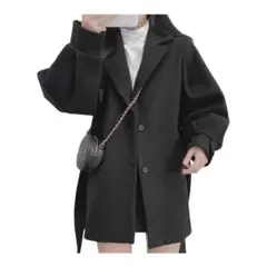 ビッグシルエット ボリューム スリーブ コート アウター ブラック