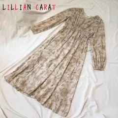 LILLIAN CARAT リリアンカラット 花柄ロングワンピース
