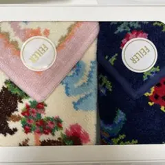 週末セール中新品　FEILER 花柄タオルハンカチ 2枚セット マナマナ、ハイジ