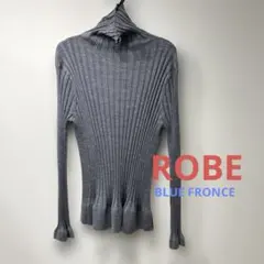 ROBE BLUE FRONCE リブニット　ペプラム　グレーのサムネイル