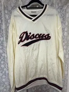 Discus Vネック トレーナー XL クリーム色のサムネイル