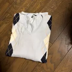 UNIQLO cottonニット　アーガイル　L