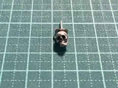 まとめてアクセサリー№53　ピアス㊹　スカル 骸骨デザイン　多分シルバー　片耳用