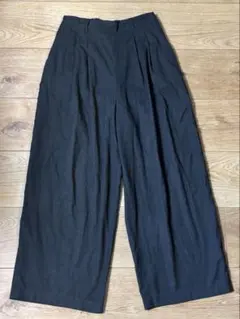 niko and... ニコアンド 起毛2タックワイドパンツ 3 M グレー