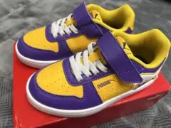 Puma イエロー/パープル キッズスニーカー新品未使用　17㎝