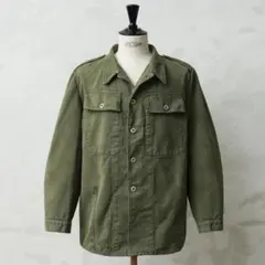 【サイズL相当】スイス軍 前期型 デニム ワークジャケット OLIVE染めのサムネイル