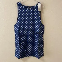 新品★マタノアツコ★エプロン★青い水玉★ネイビー★日本製★MEMEのサムネイル