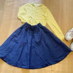 アースミュージックアンドエコロジー　カーディガン　フレアスカート