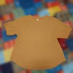 ユニクロ☆ワッフルTシャツ　 マスタード