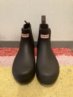 26.5〜27㎝★美品HUNTERレインブーツUK8 グロスハンターブーツ 長靴 ハンター 長靴 ユニセックス ロングブーツ 7000 HUNTER 靴 トール