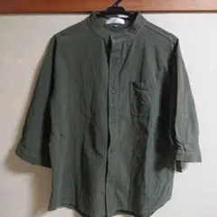 メンズ 半袖シャツ オリーブグリーン