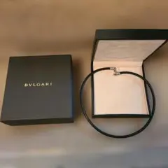 BVLGARI ブラックレザー　ネックレス　50センチのサムネイル