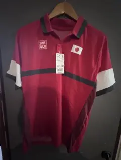 【新品】UNIQLO NK ポロシャツ 半袖 レッド Ｌ　錦織圭　日本代表
