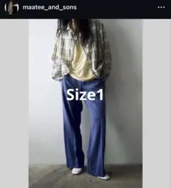 maatee&sons ドゥルン CHINO TROUSER 26ss ブルー - メルカリ