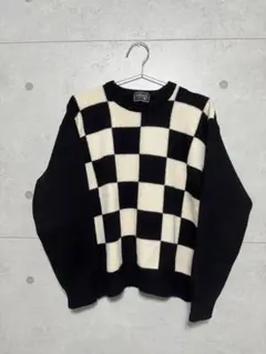 VERSACE CLASSIC V2 チェッカーフラッグ柄 ニット セーターのサムネイル