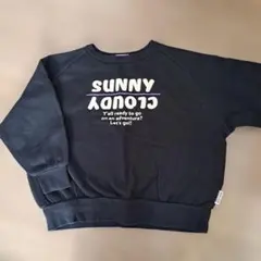 BREEZE 裏起毛ブラック トレーナー サイズ120