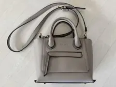 グレー レザー ショルダーバッグ　FIRANO