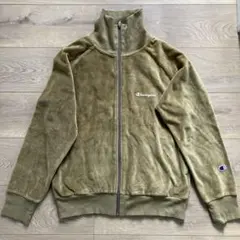 お値下げしました！美品　Champion カーキ ベルベット調ブルゾン