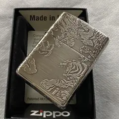 ZIPPO 龍虎 4面連続 タイガー&ドラゴン 真鍮古美 新品 ジッポー 