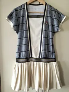 FILA チェック柄 テニスウェアワンピース Lサイズ