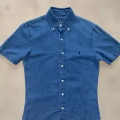 古着 90s ポロ ラルフローレン 刺繍ロゴ スリムフィット 半袖 デニムシャツ 2026年最新】ラルフローレンデニムシャツ半袖の人気アイテム - メルカリ