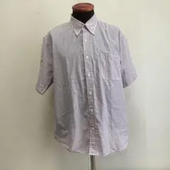 BEELSEWHERE 半袖シャツ チェック柄 ピンク LL